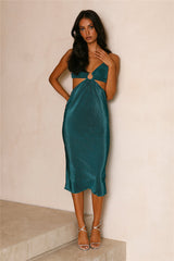 Moods Right Midi Dress Emerald