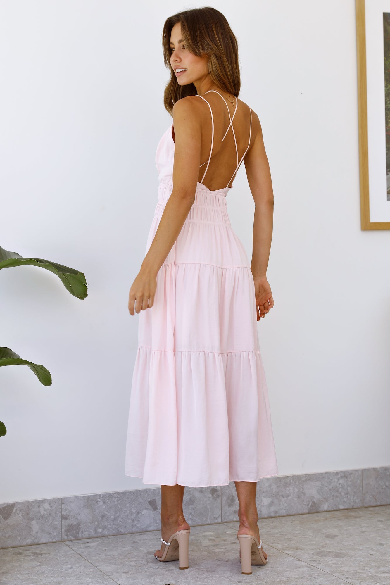 HELLO MOLLY Scattered Hearts Maxi Dress Pink