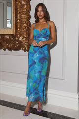 Ocean Scent Midi Dress Blue