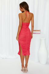 Left And Right Midi Dress Pink