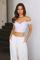 Gimme Gimme Gimme Crop Purple