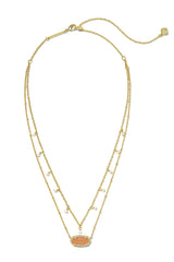 Elisa Gold Pearl Multi Strand Necklace Gold Sand