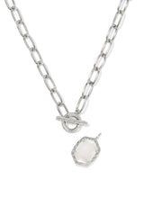 Daphne Convertible Link and Chain Necklace Ivory Mother-of-Pearl