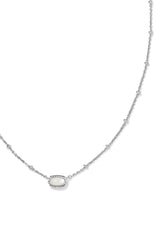 Elisa Silver Pendant Necklace  Silver Ivory Mother Of Pearl