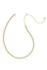 Nydia Strand Necklace Gold White Crystal