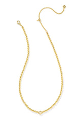 Abbie Beaded Necklace Gold Natural Mother-of-Pearl