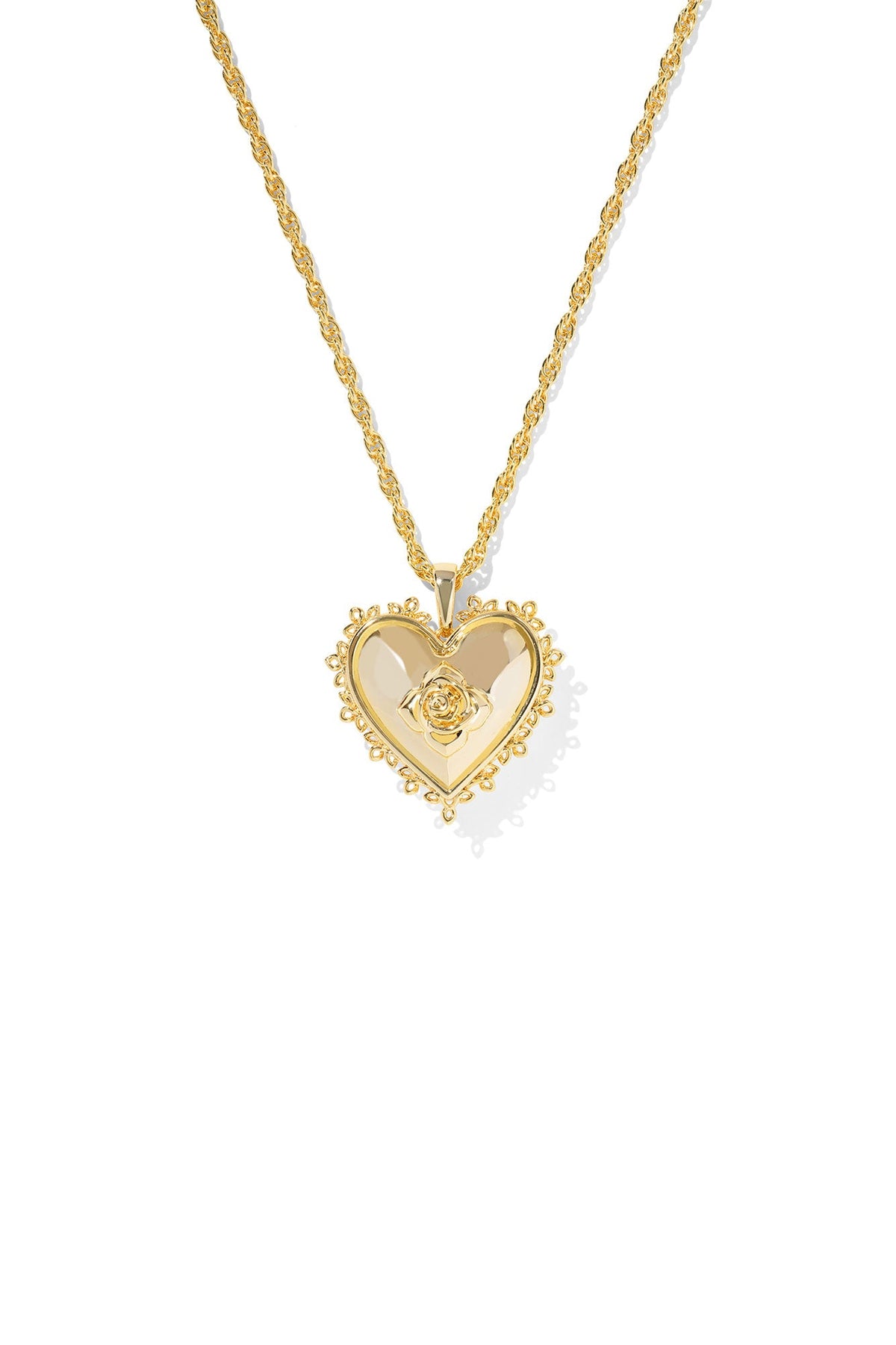 Mallory Rose Gold Locket Short Pendant Necklace Gold