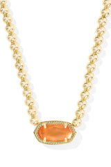 Elisa Gold Beaded Necklace Papaya