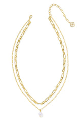 Ashton Gold Multi Strand Necklace Freshwater Cultured Pearl