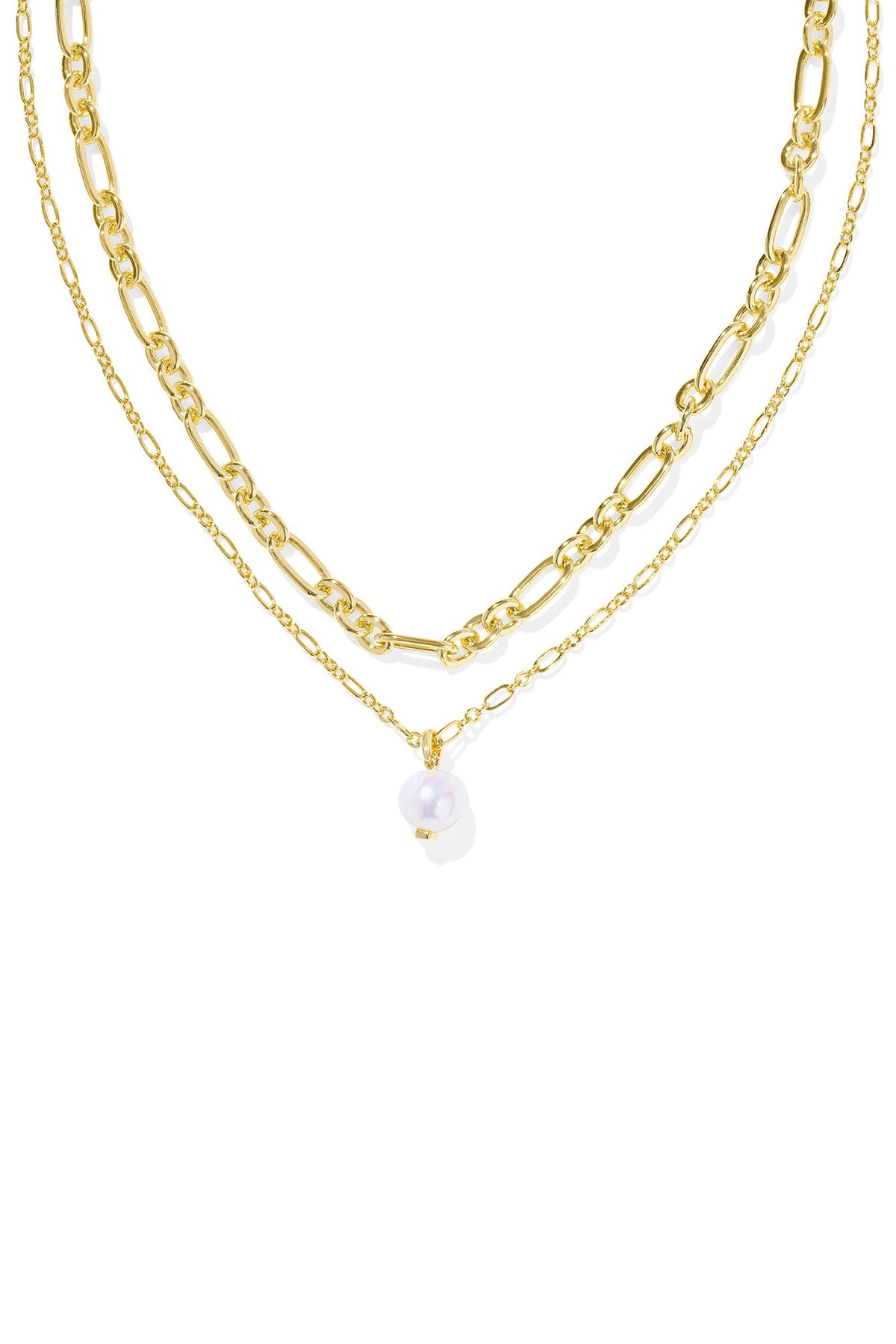 Ashton Gold Multi Strand Necklace Freshwater Cultured Pearl