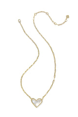 Ari Heart Statement Short Pendant Necklace Gold