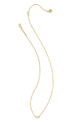 Juliette Gold Pendant Necklace Rose Quartz