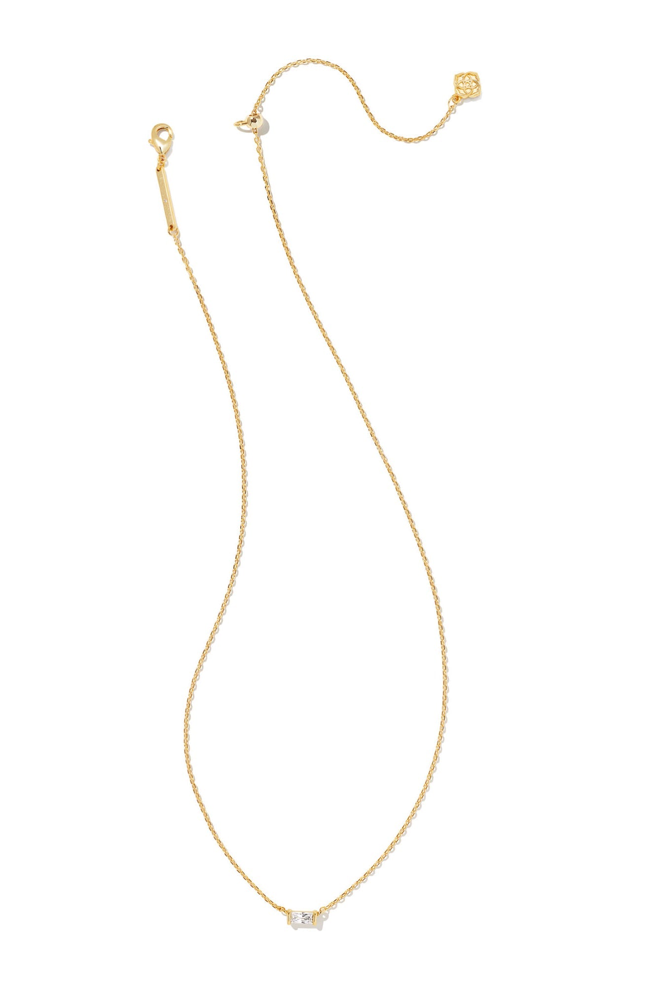 KENDRA SCOTT Juliette Pendant Necklace Gold White Crystal