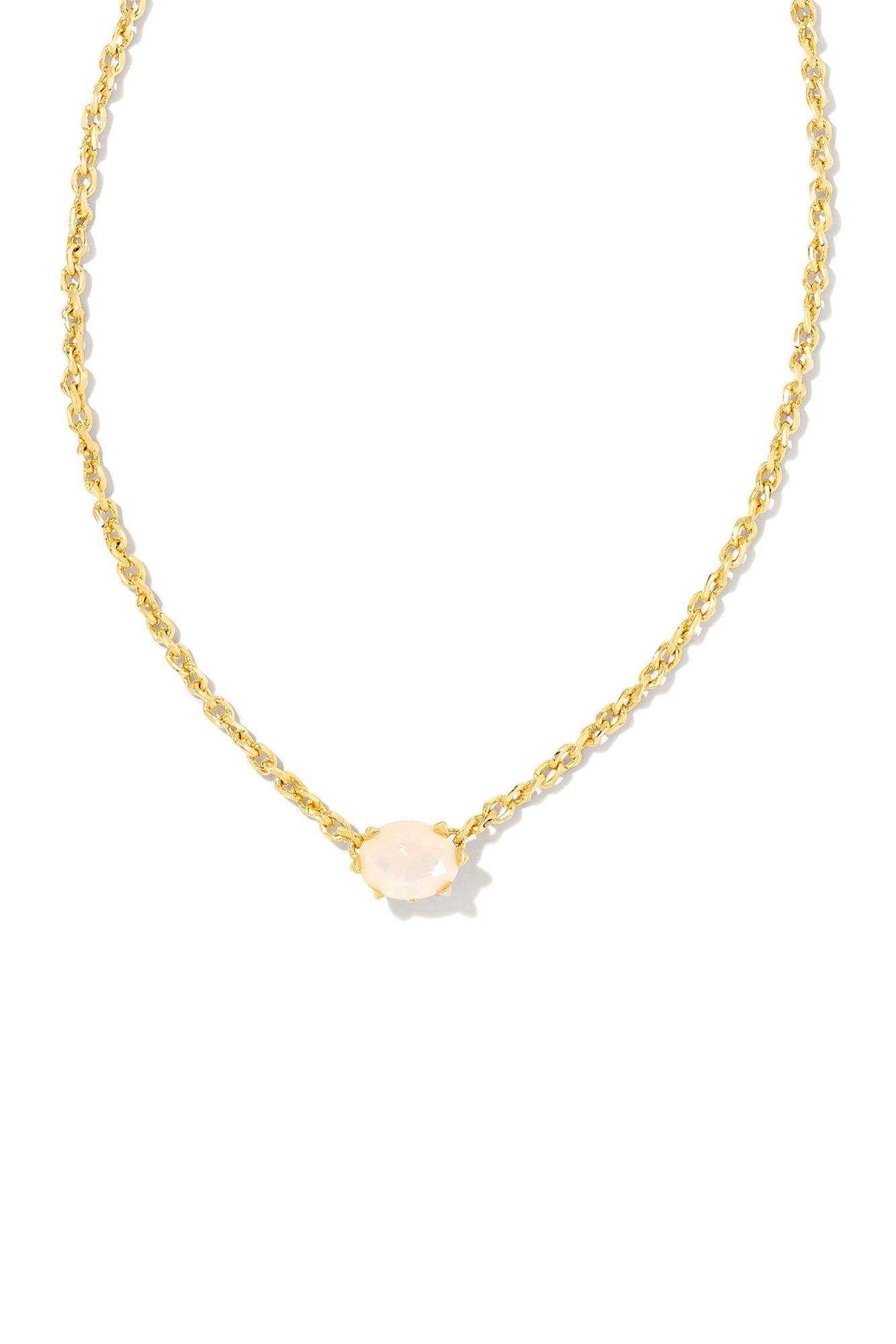 Cailin Gold Pendant Necklace Champagne Opal Crystal