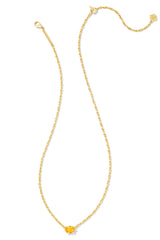 Cailin Gold Pendant Necklace Golden Yellow Crystal