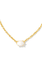 KENDRA SCOTT Cailin Crystal Pendant Necklace Gold Ivory Mother Of Pearl