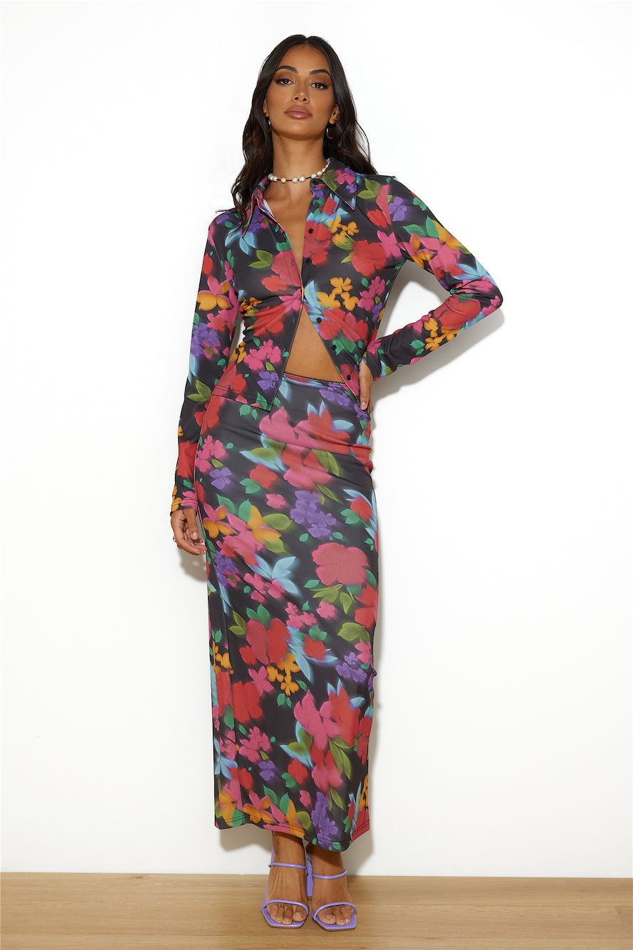 FINDERS KEEPERS Aubrey Shirt Midnight Floral