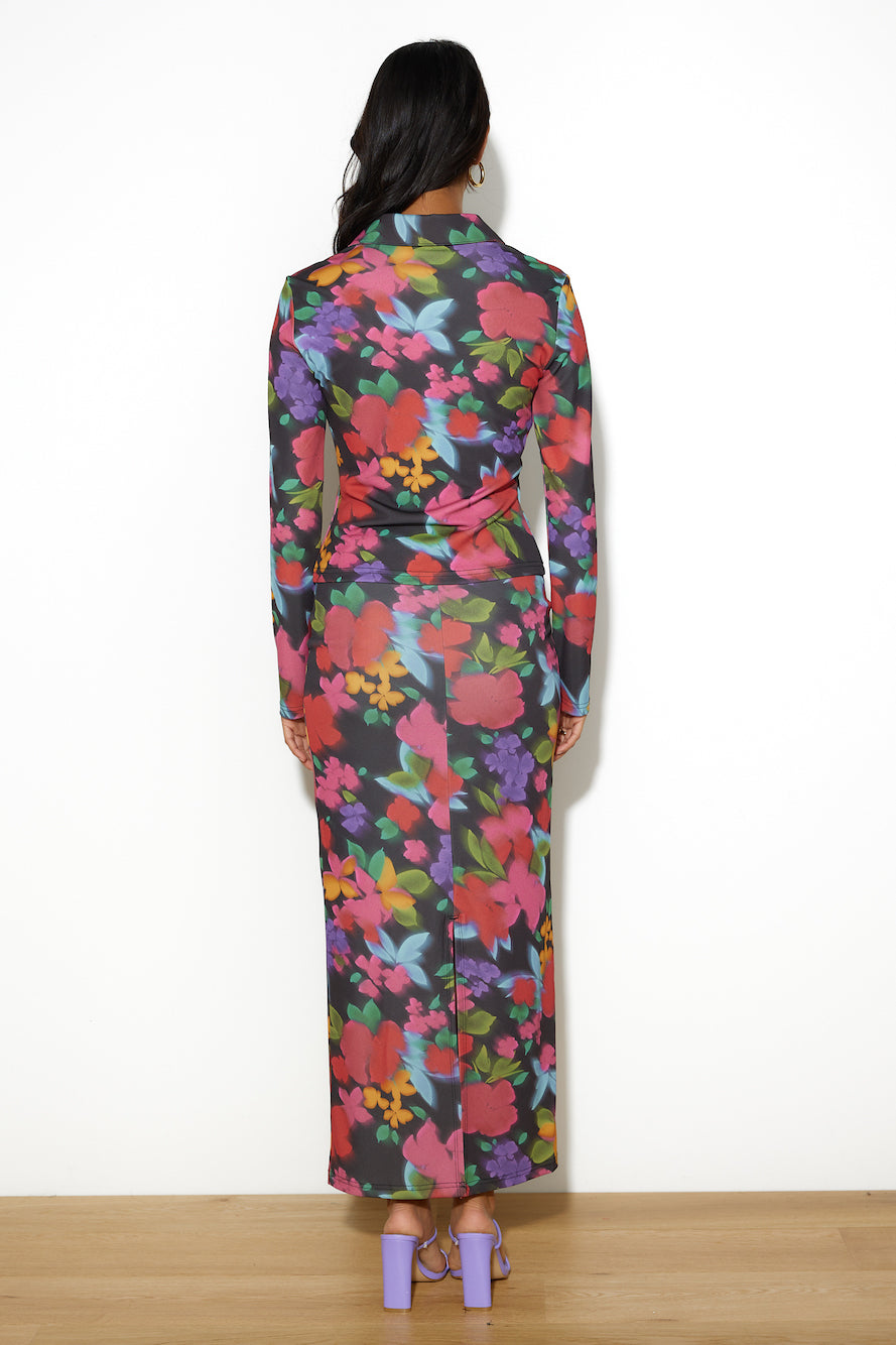 FINDERS KEEPERS Aubrey Skirt Midnight Floral