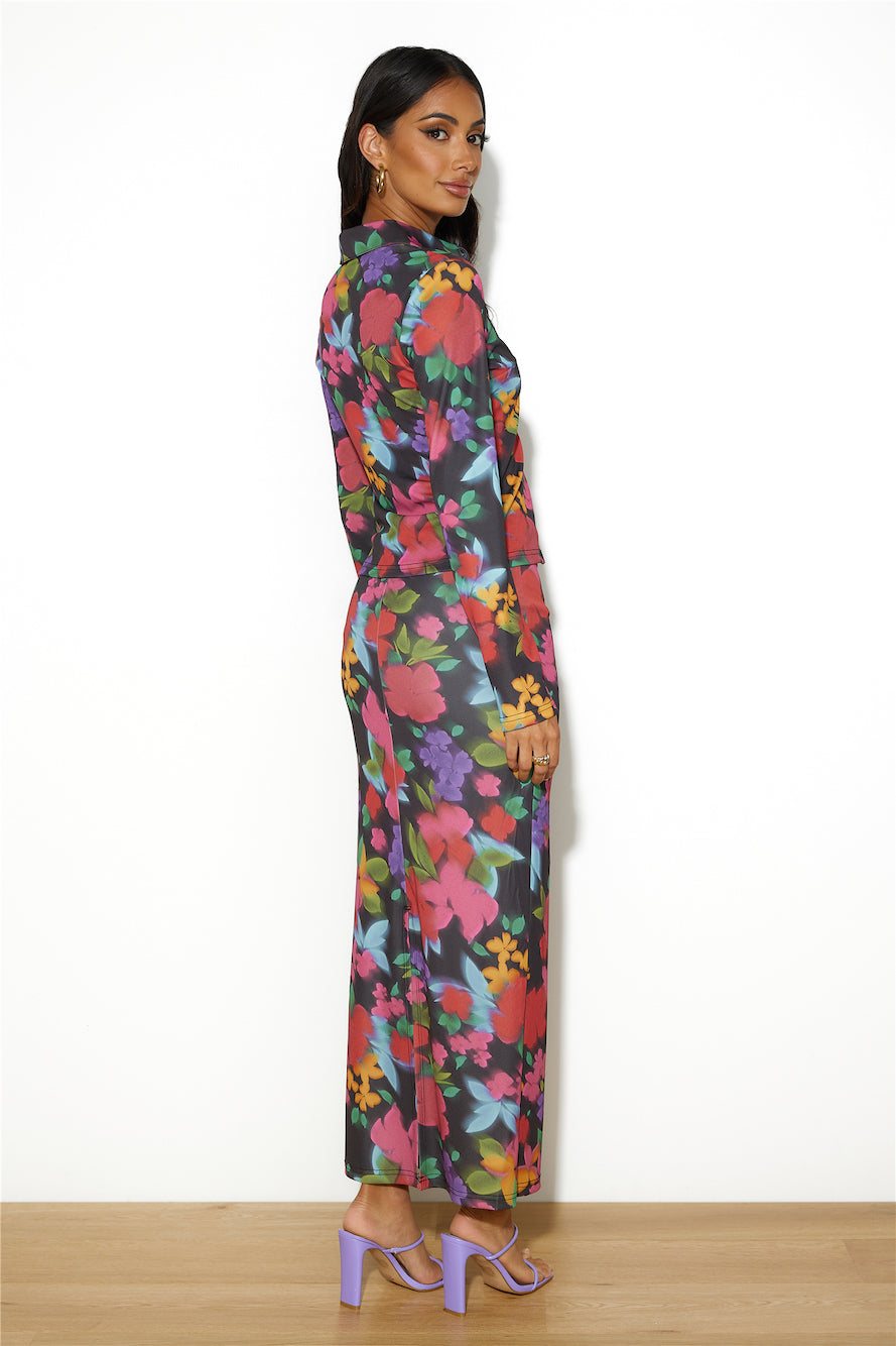 FINDERS KEEPERS Aubrey Shirt Midnight Floral
