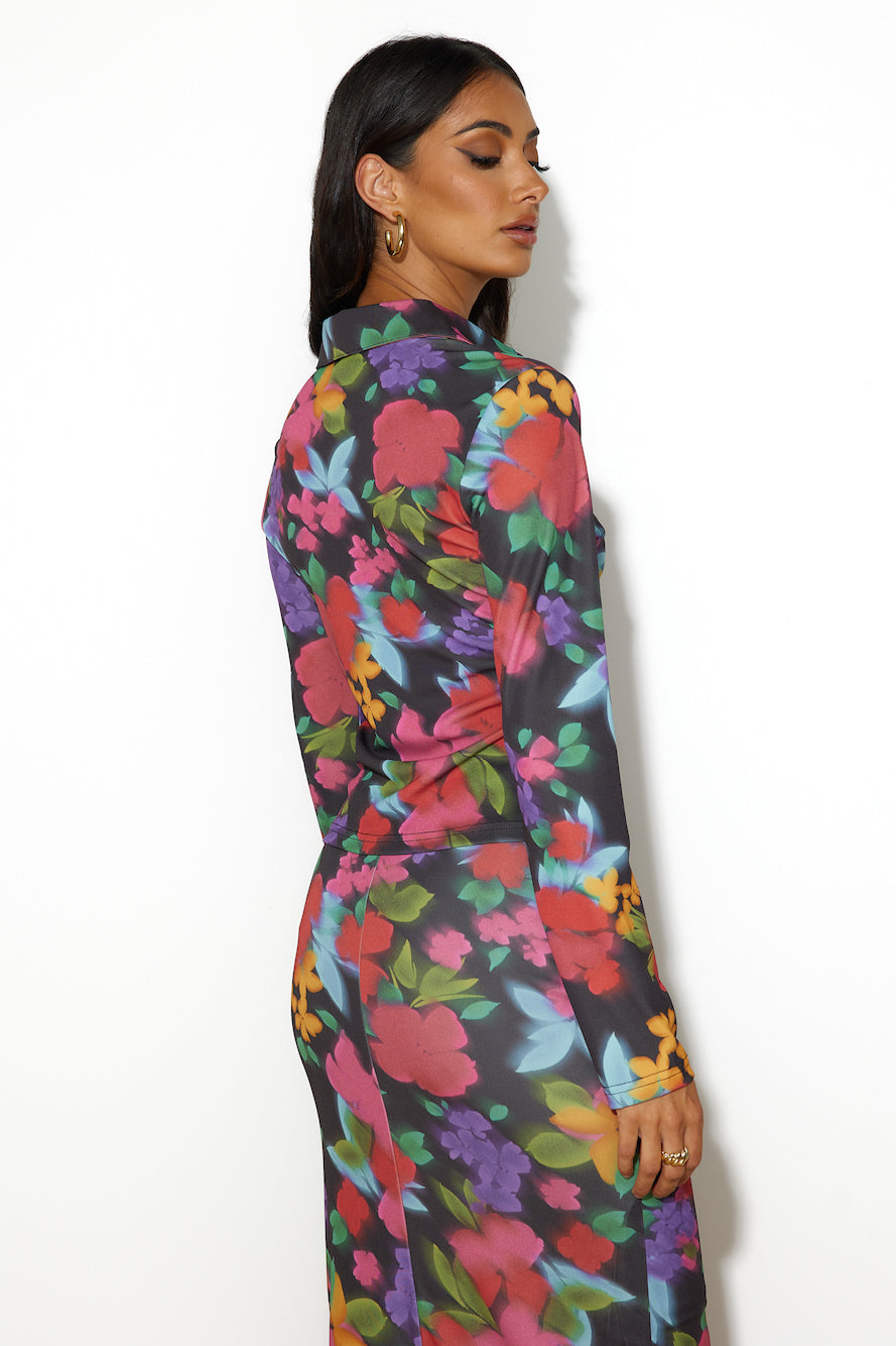 FINDERS KEEPERS Aubrey Shirt Midnight Floral