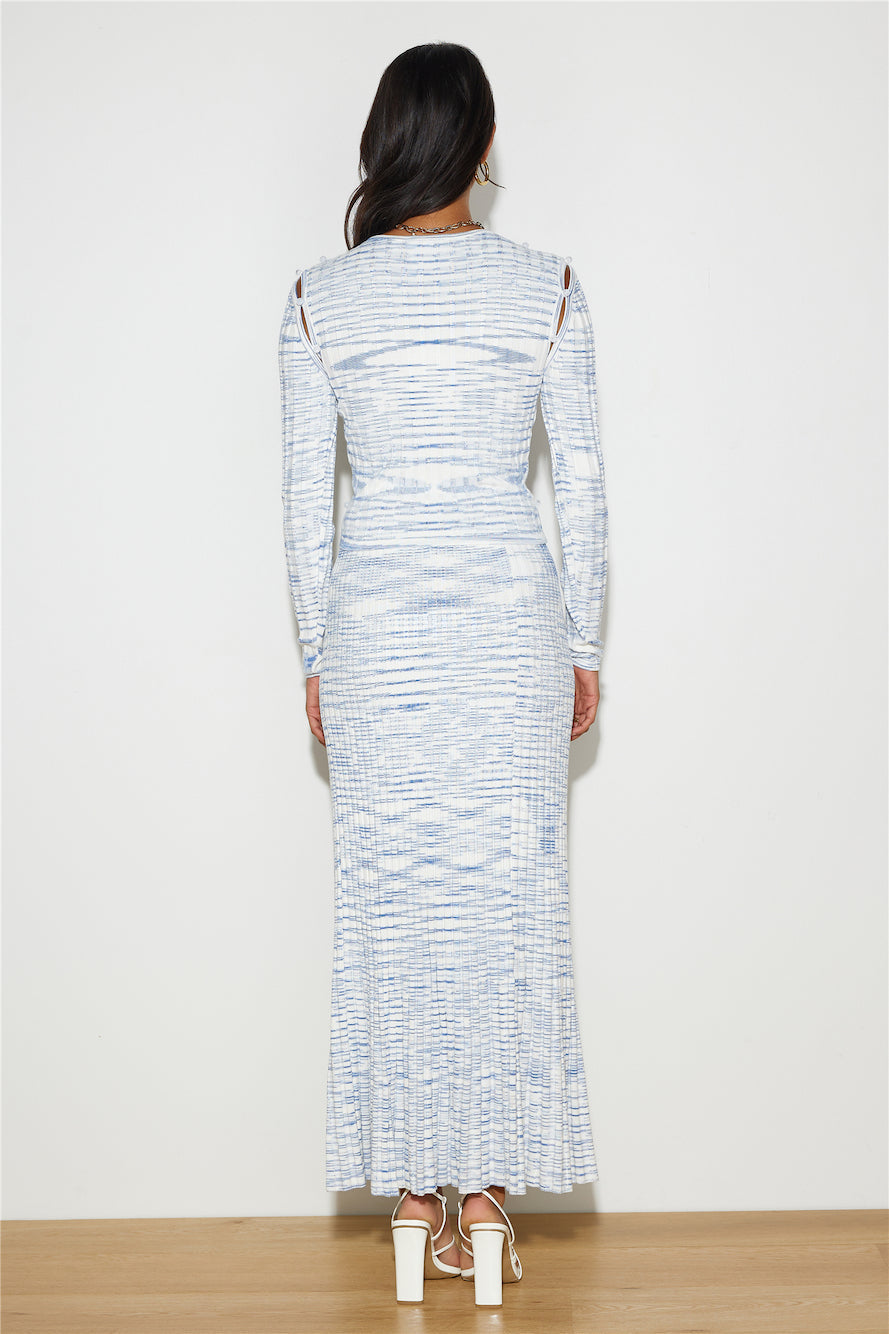 C/MEO COLLECTIVE Eventually Knit Skirt Blue