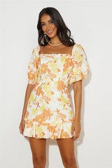 Brunching Mood Mini Dress Orange