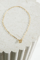 18k Gold Plated Hearted Memoirs Necklace Gold