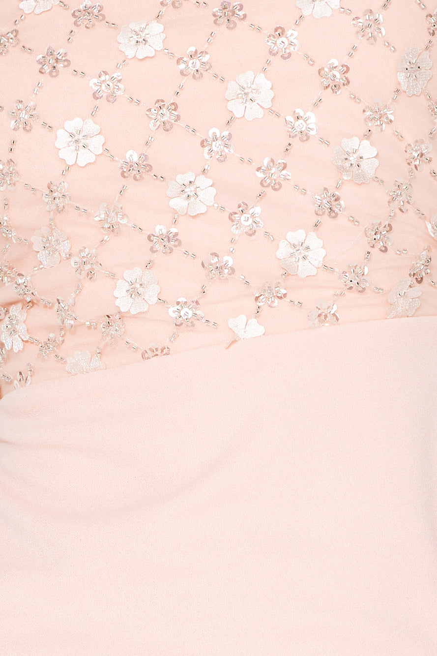 Fancy Details Mini Dress Pink