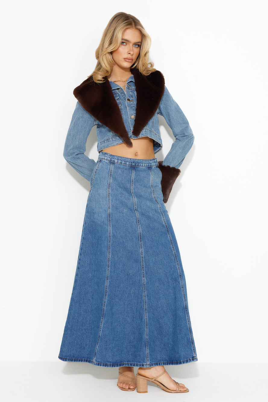 LIONESS Smokeshow Denim Jacket Duke Blue