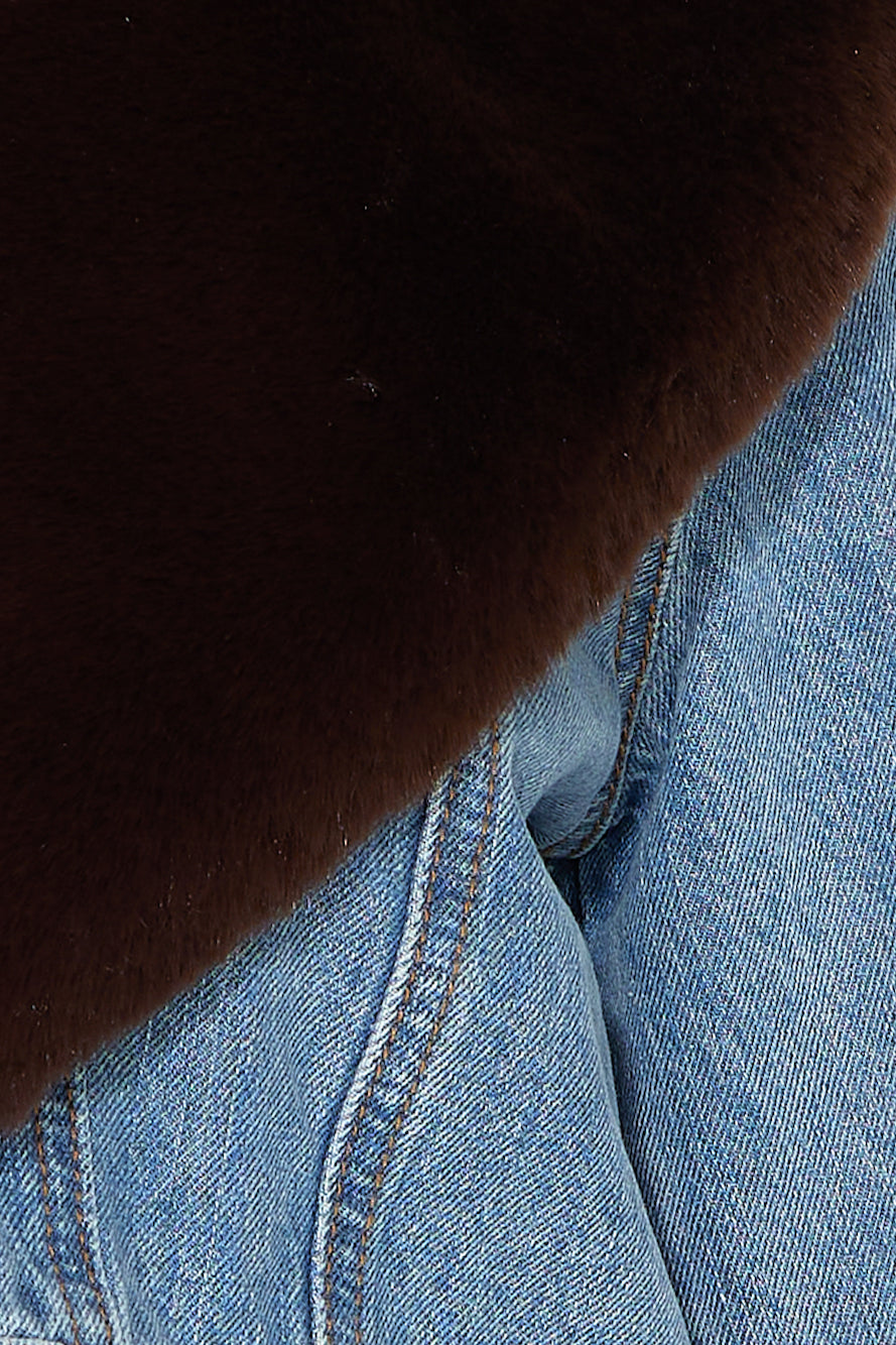 LIONESS Smokeshow Denim Jacket Duke Blue