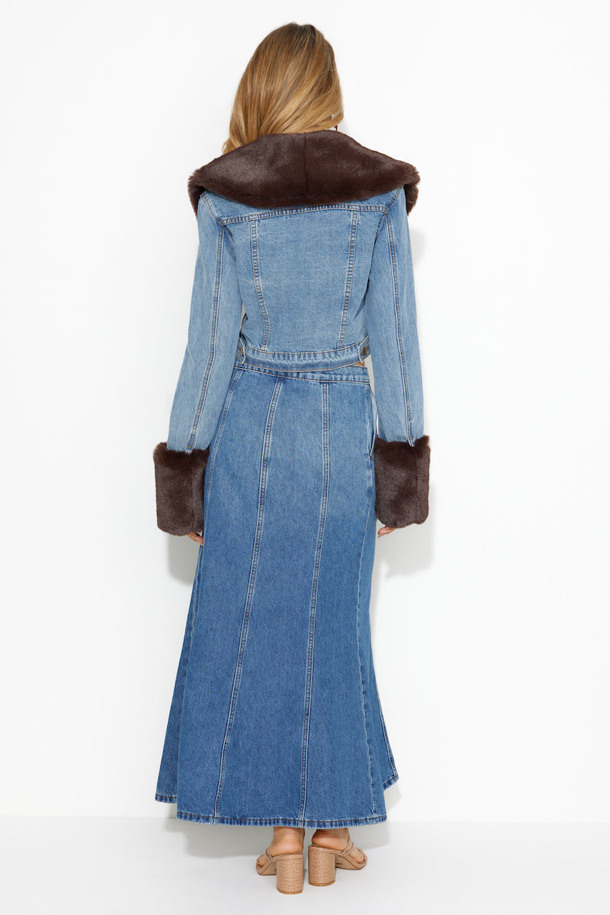 LIONESS Smokeshow Denim Jacket Duke Blue