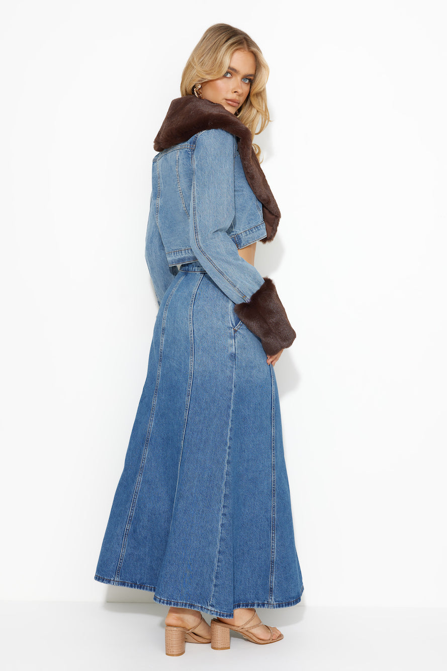 LIONESS Smokeshow Denim Jacket Duke Blue