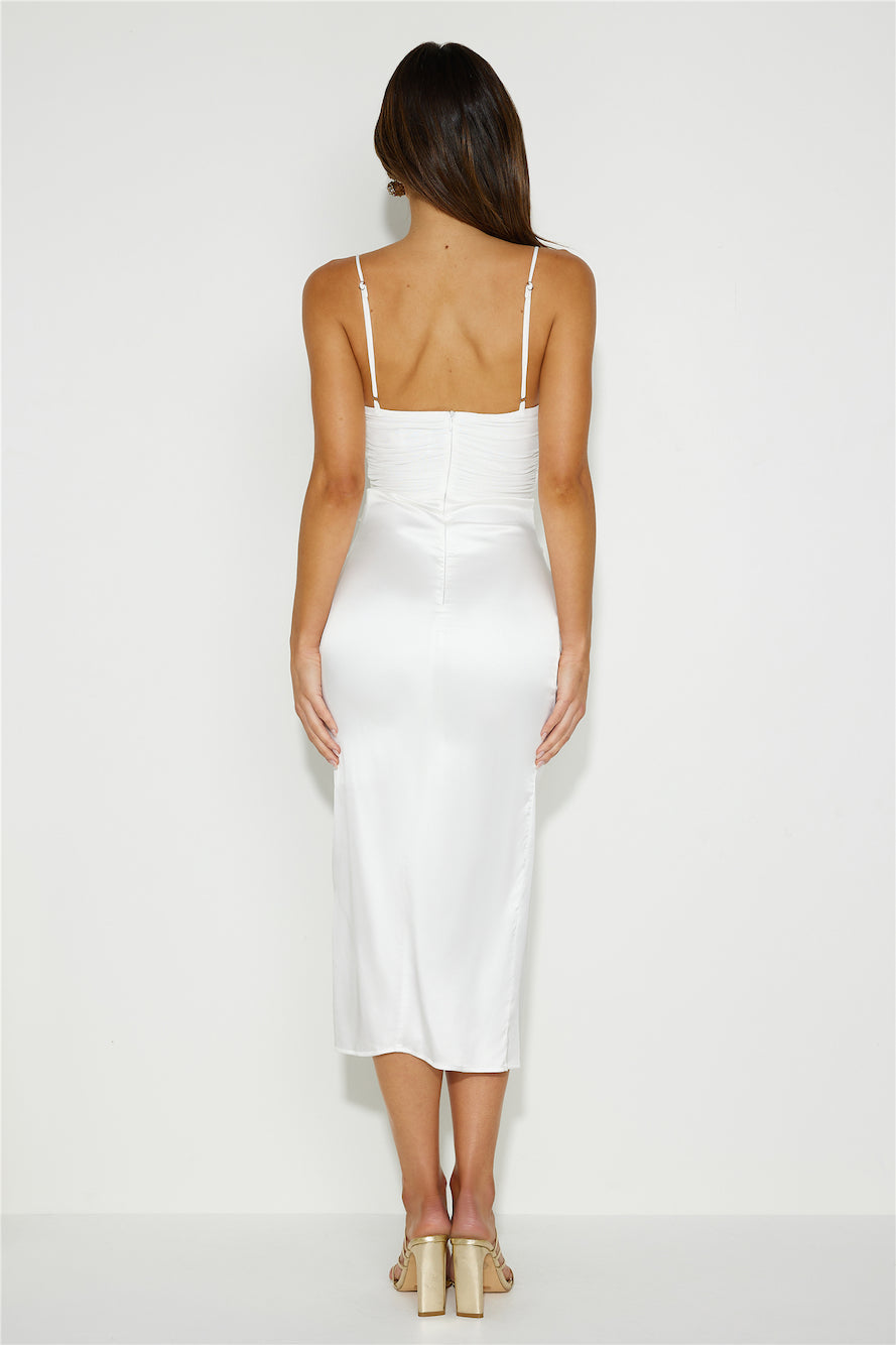 Fortune Seeker Midi Dress White