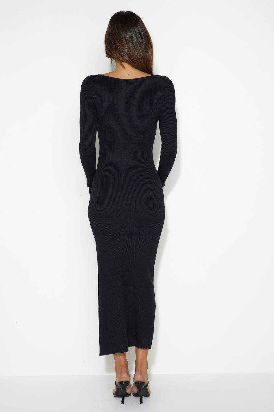 Intuitive Whim Midi Dress Black