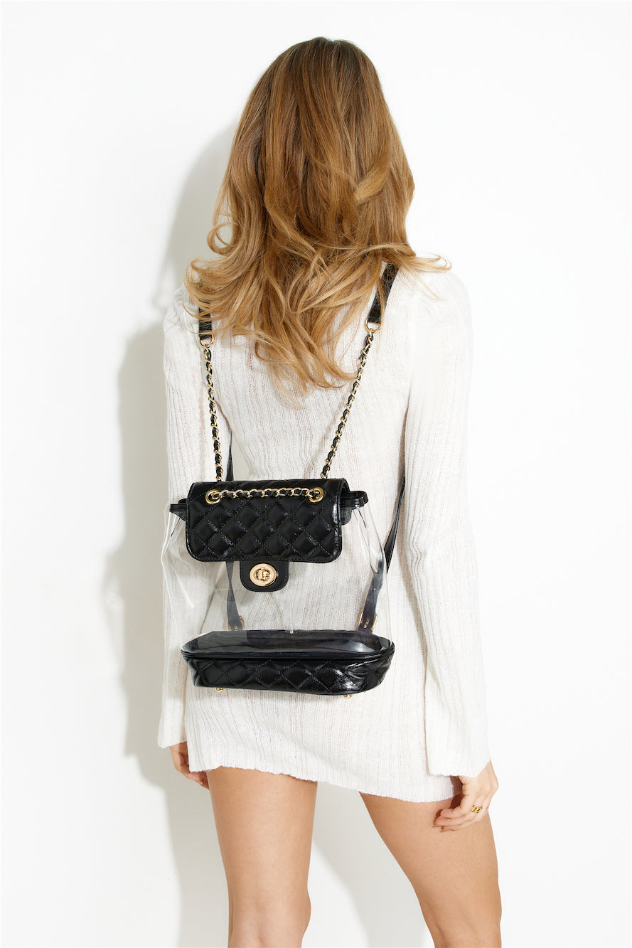 BILLINI Cassie Backpack Black Clear