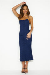 Online Love Lace Midi Dress Navy