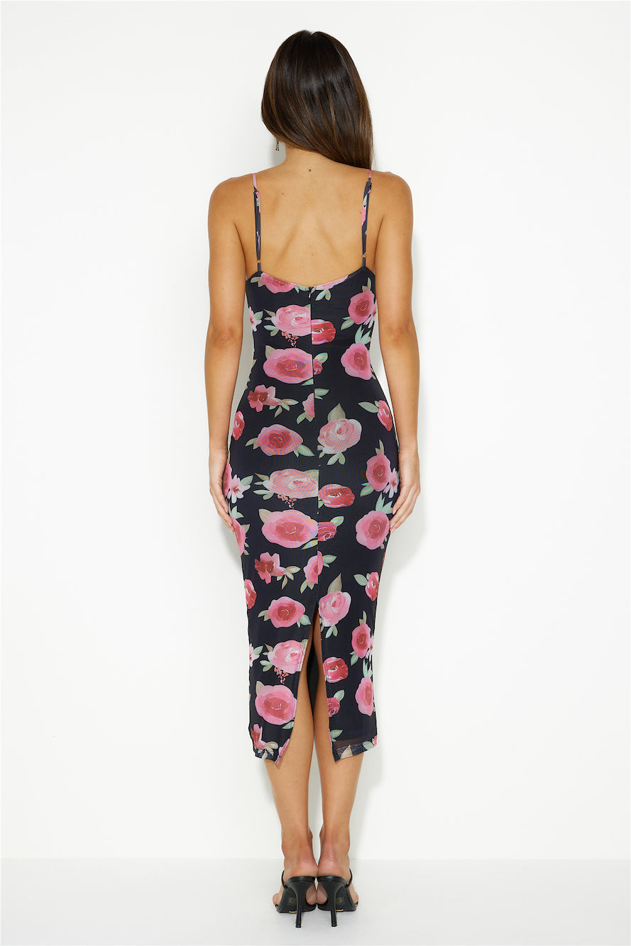 Lucky Learner Midi Dress Black