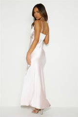 Create with Confidence Satin Maxi Dress Pink