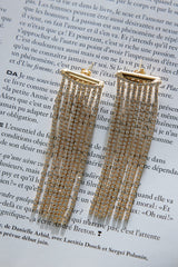 18k Gold Plated Sparkle Waterfall Earrings Gold