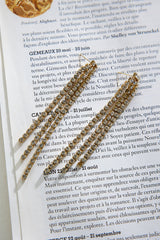18k Gold Plated Triple Shine Earrings Gold