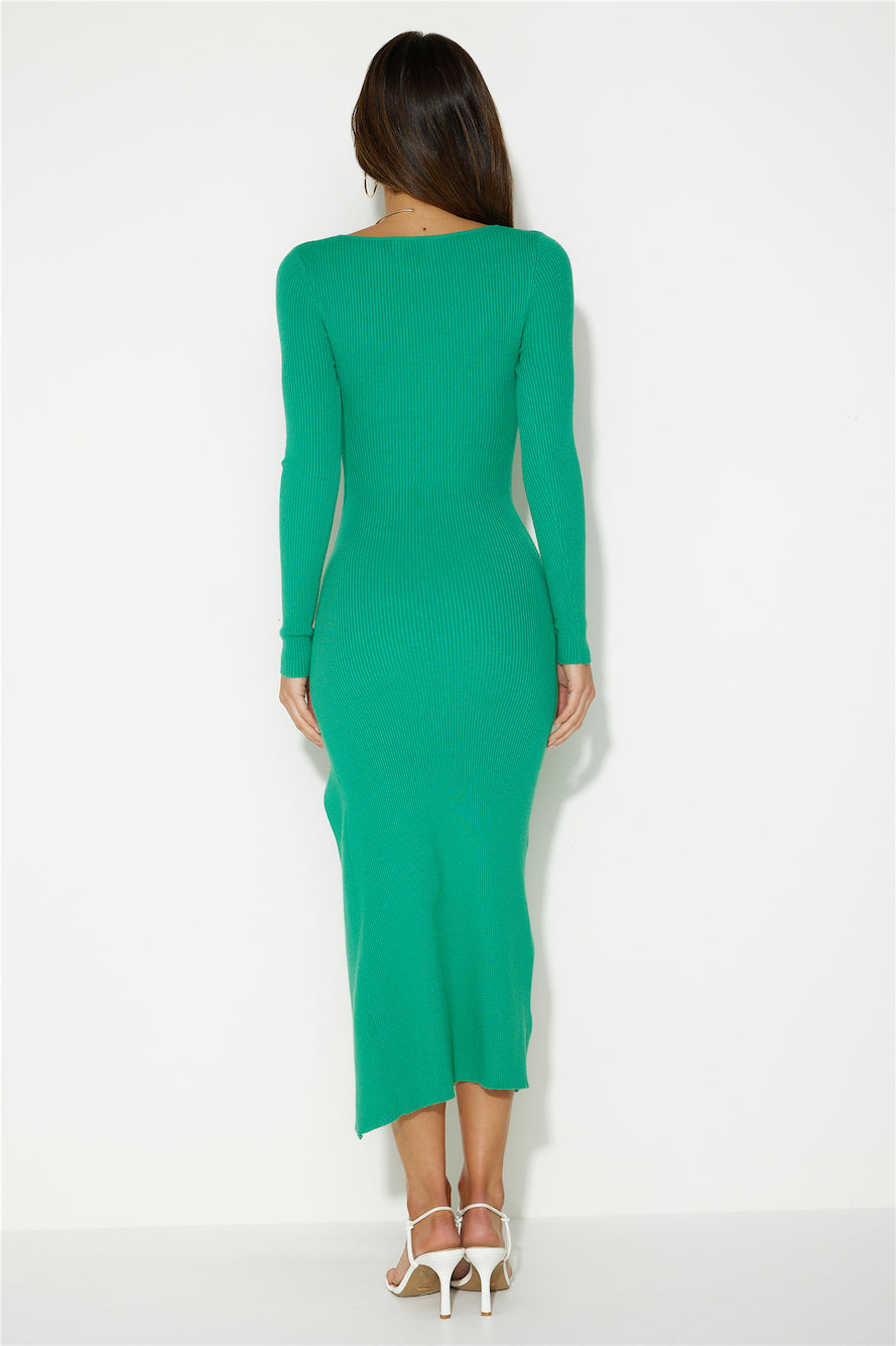 Intuitive Whim Midi Dress Green