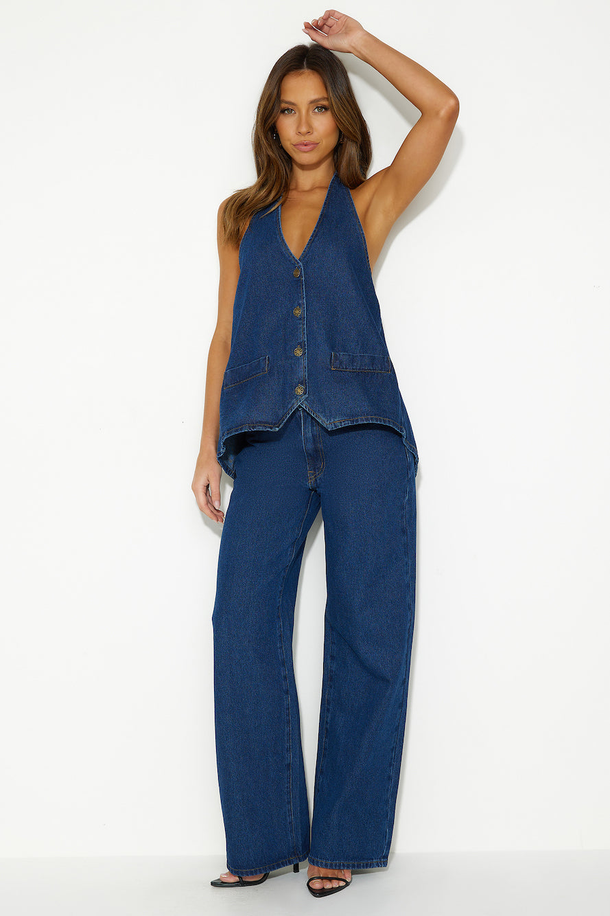 LIONESS Top Model Jean Dark Denim