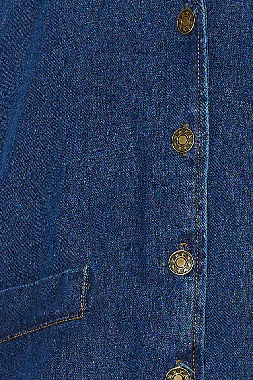 LIONESS Hills Halter Top Dark Denim