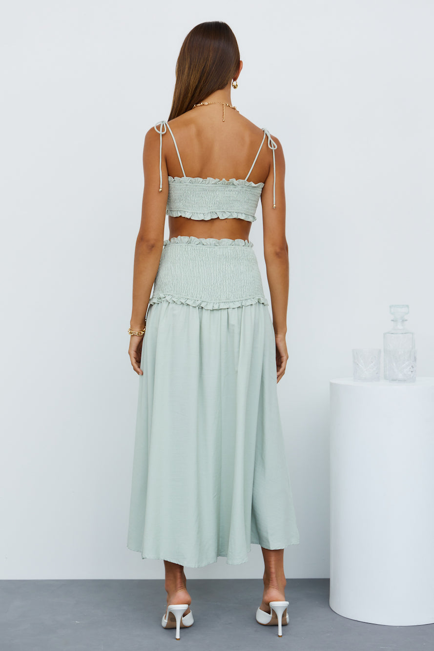 New Introductions Maxi Skirt Sage