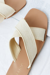 BILLINI Kacee Slides Cream Raffia