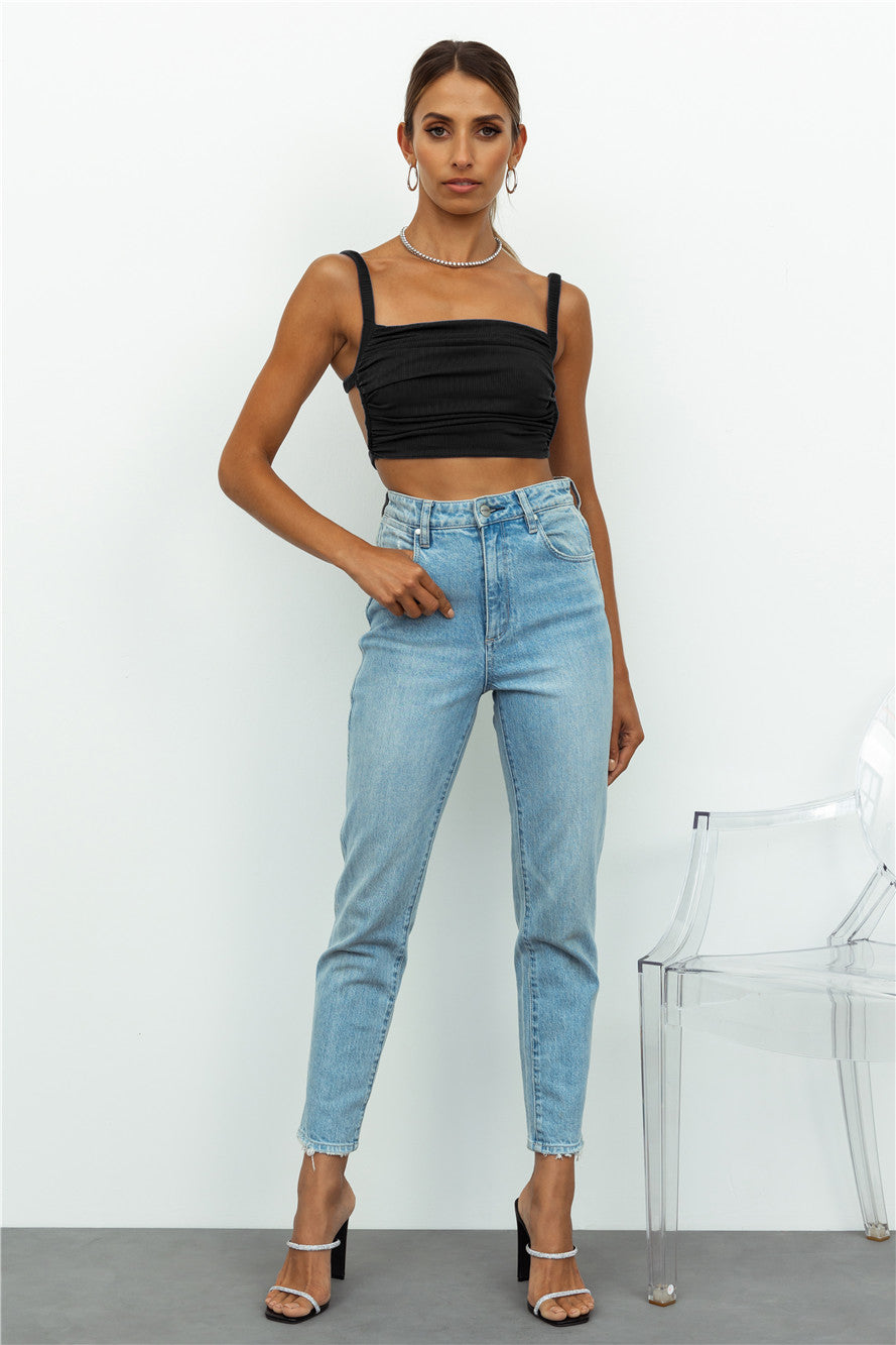 Adoring Life Crop Black