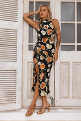 Love From Far Midi Dress Black