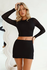 Beauty Of Seashells Mini Skirt Black