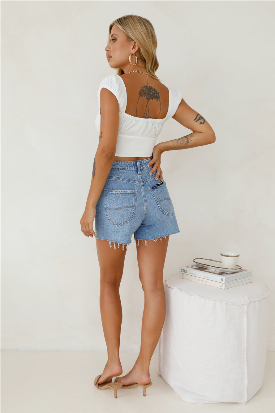 LEE High Relaxed Shorts Risk Blue