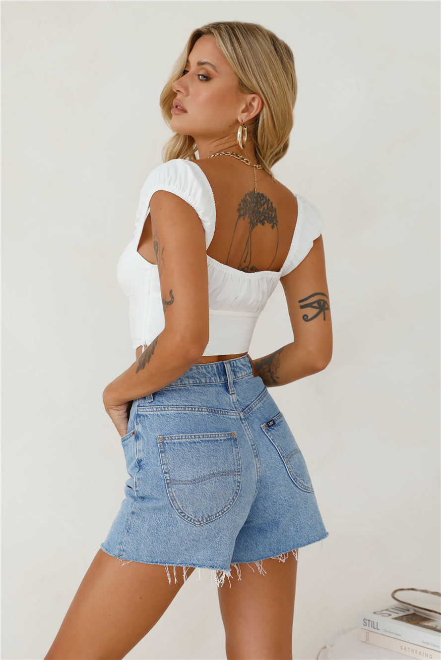 LEE High Relaxed Shorts Risk Blue